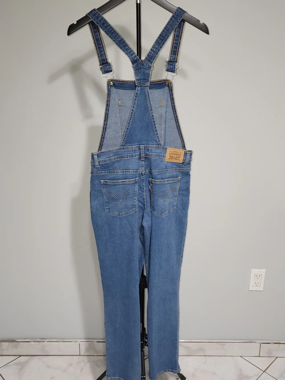 Blue Denim Girls Overalls - Levis Size 14 Youth